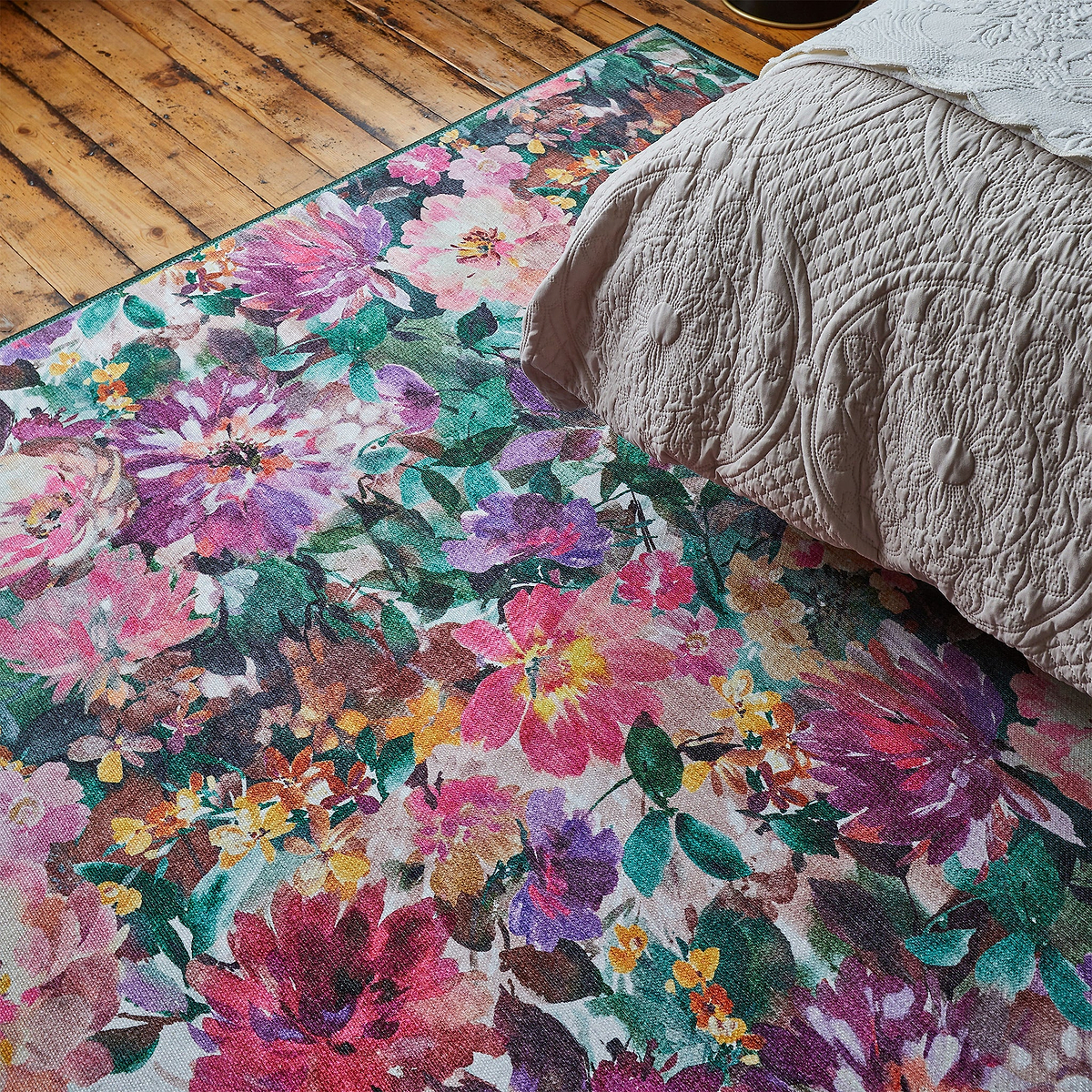 Clarke Clarke Tahiti Fuchsia Washable Rug from Roseland Furniture