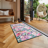 Clarke Clarke Tahiti Fuchsia Washable Rug from Roseland Furniture
