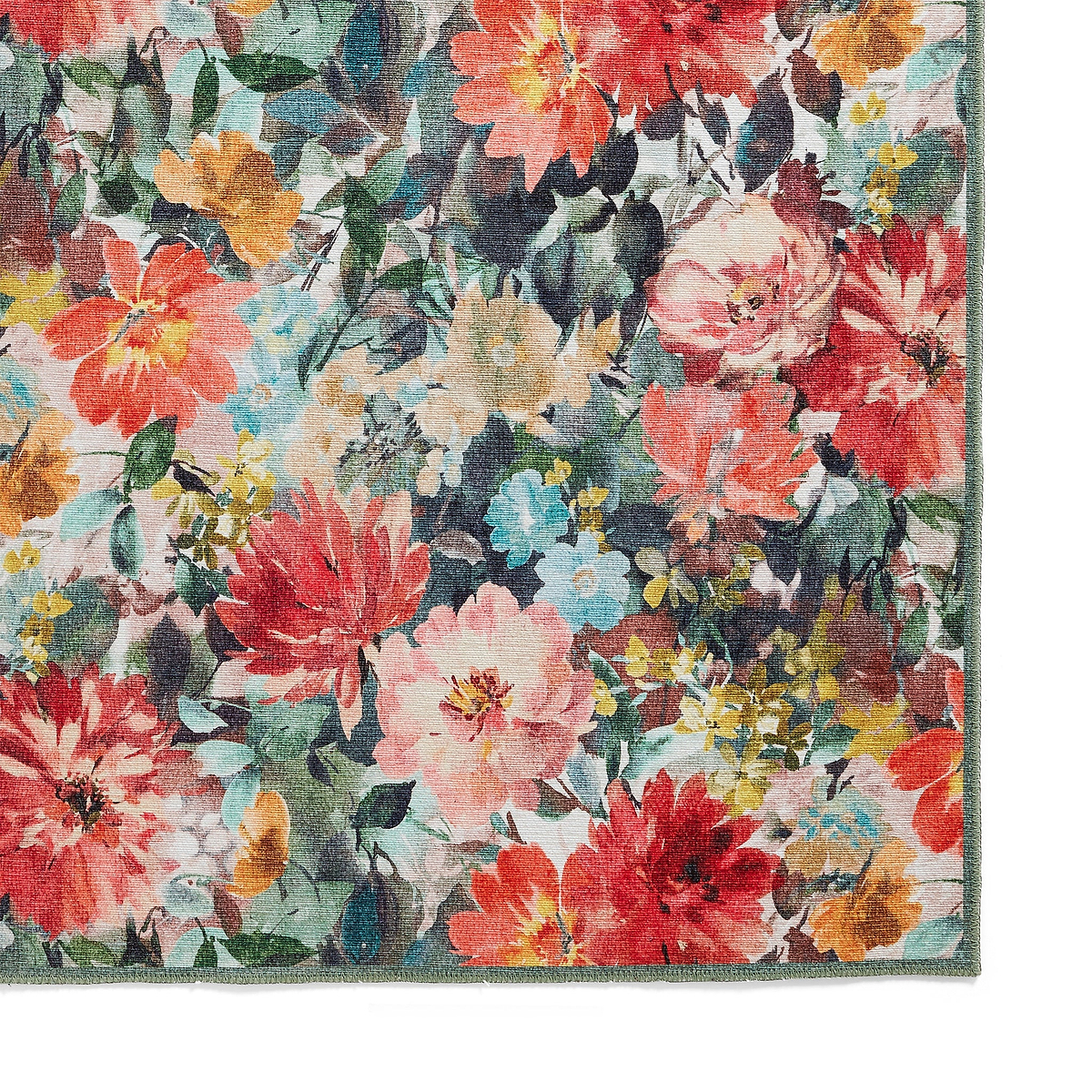 Clarke Clarke Tahiti Teal Rouge Washable Rug from Roseland Furniture