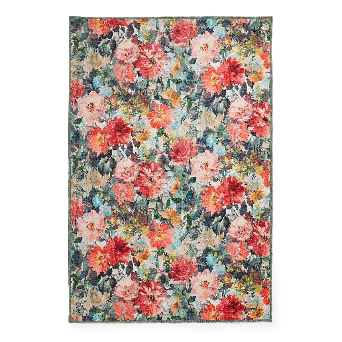 Clarke Clarke Tahiti Teal Rouge Washable Rug from Roseland Furniture