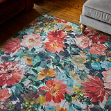Clarke Clarke Tahiti Teal Washable Rug from Roseland Furniture