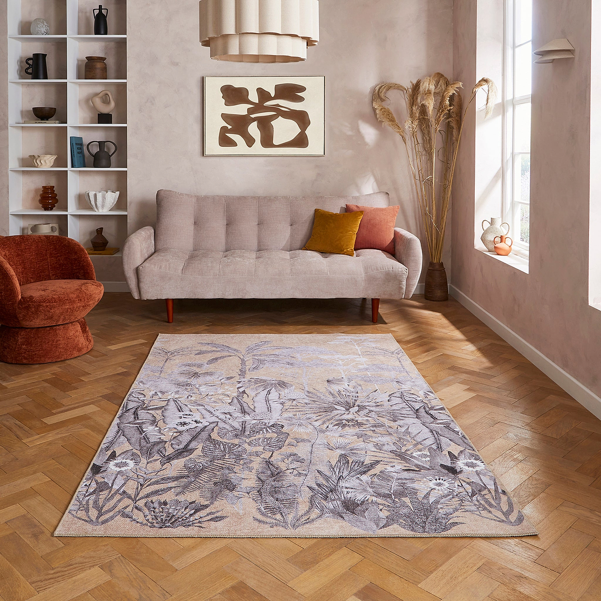 Harlequin Floreana Black Earth Rug from Roseland Furniture