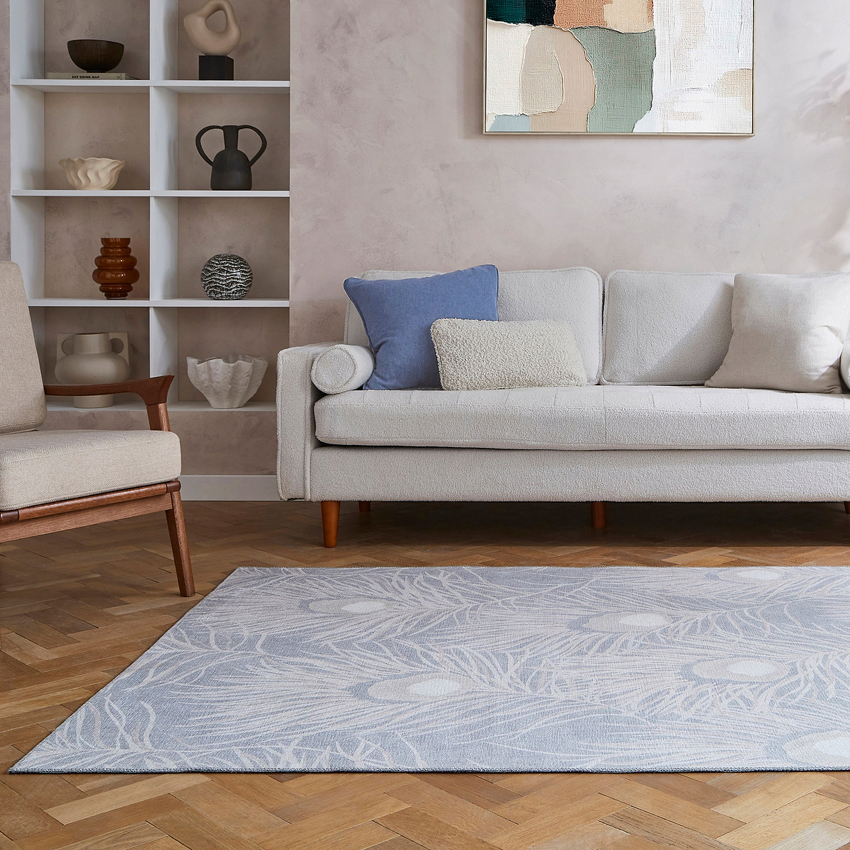 Harlequin Orlena Powder Blue Rug from Roseland Furniture