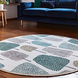 Scion Cedar Juniper Circle Rug from Roseland Furniture