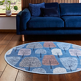 Scion Cedar Midnight Circle Rug from Roseland Furniture
