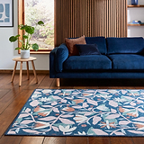 Scion Dancing Daisies Ink Blush Rug from Roseland Furniture