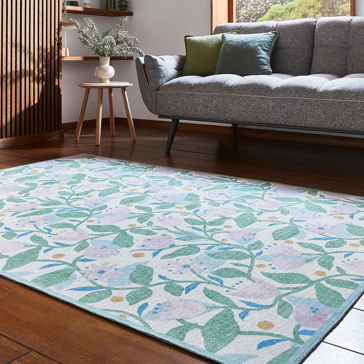 Scion Dancing Daisies Juniper Violet Rug from Roseland Furniture
