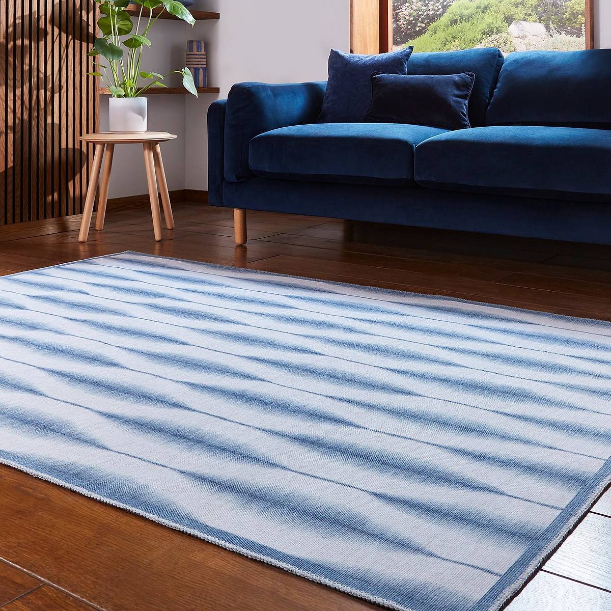 Scion Kasuri Midnight Rug from Roseland Furniture
