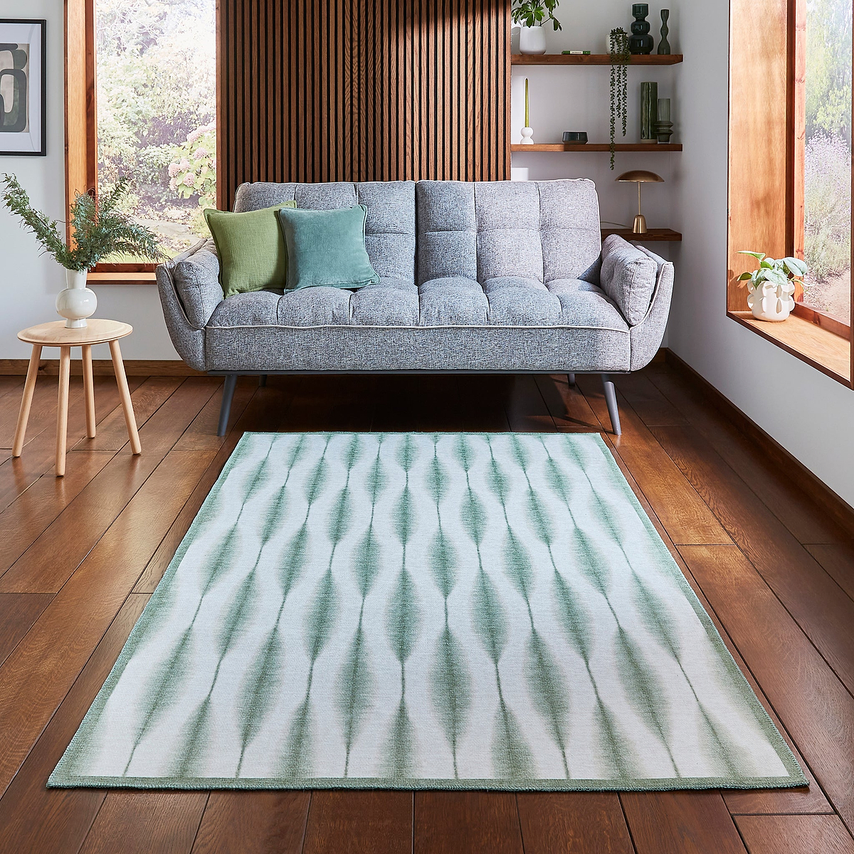 Scion Kasuri Sage Rug from Roseland Furniture