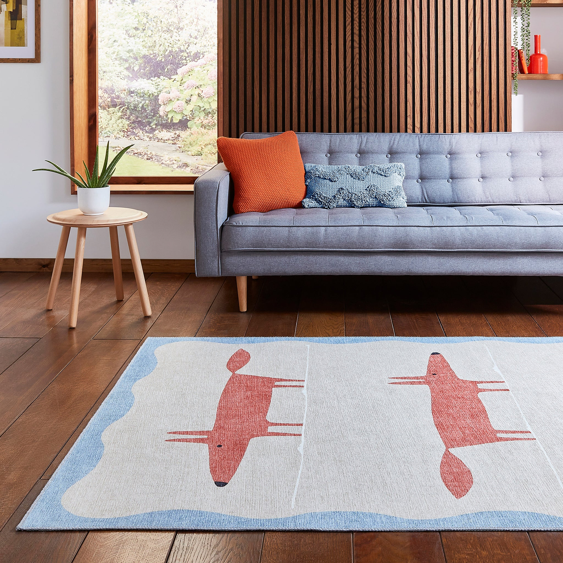 Scion Mr Fox Beige Terra Rug from Roseland Furniture