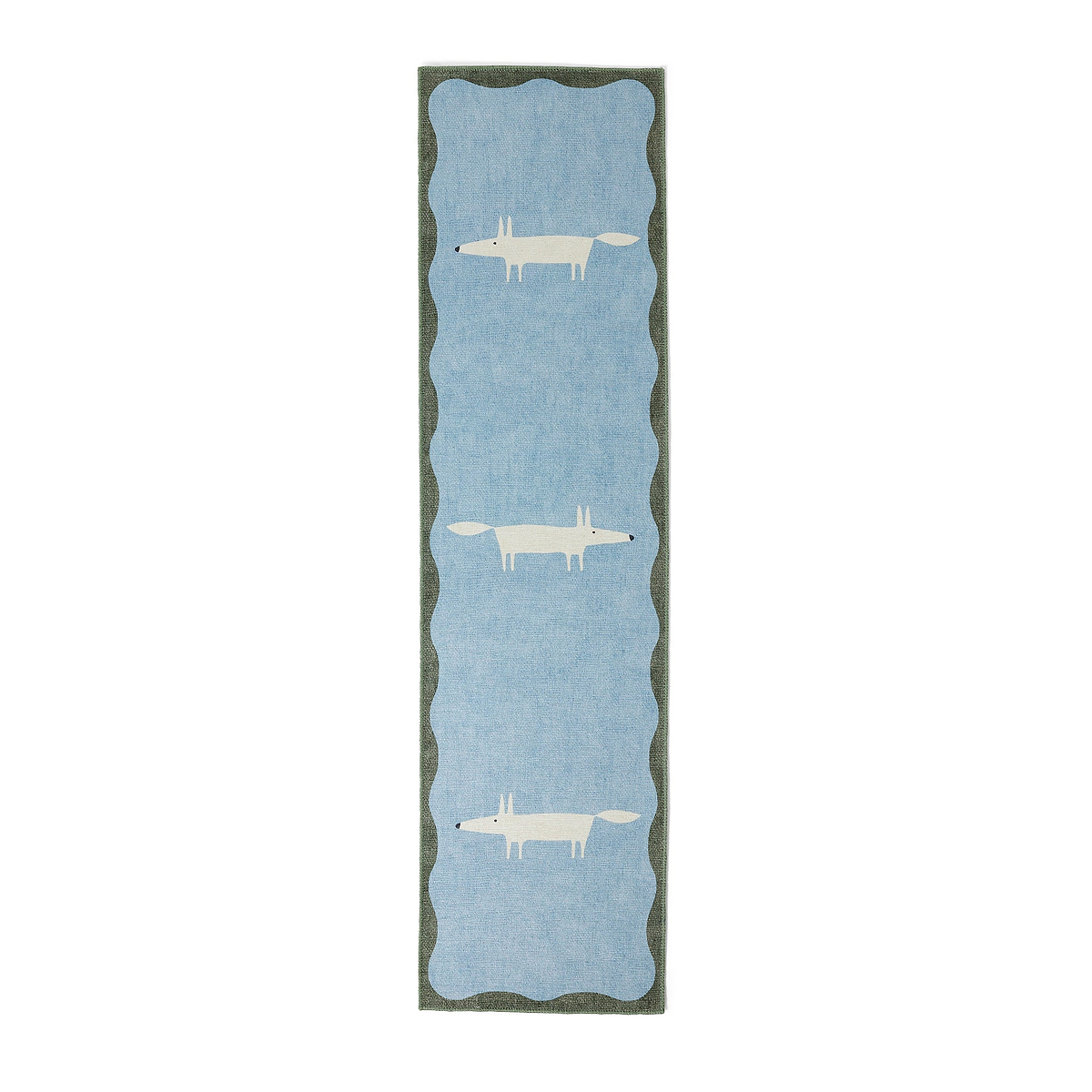 Scion Mr Fox Blue White Runner from Roseland Furniture