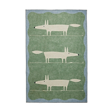 Scion Mr Fox Green White Rug from Roseland Furniture