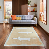 Scion Mr Fox Yellow White Rug from Roseland Furniture