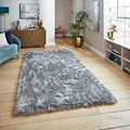 Mayfair Plain Shaggy Rug Grey from Roseland Furniture