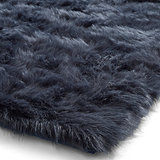 Mayfair Plain Shaggy Rug Navy from Roseland Furniture