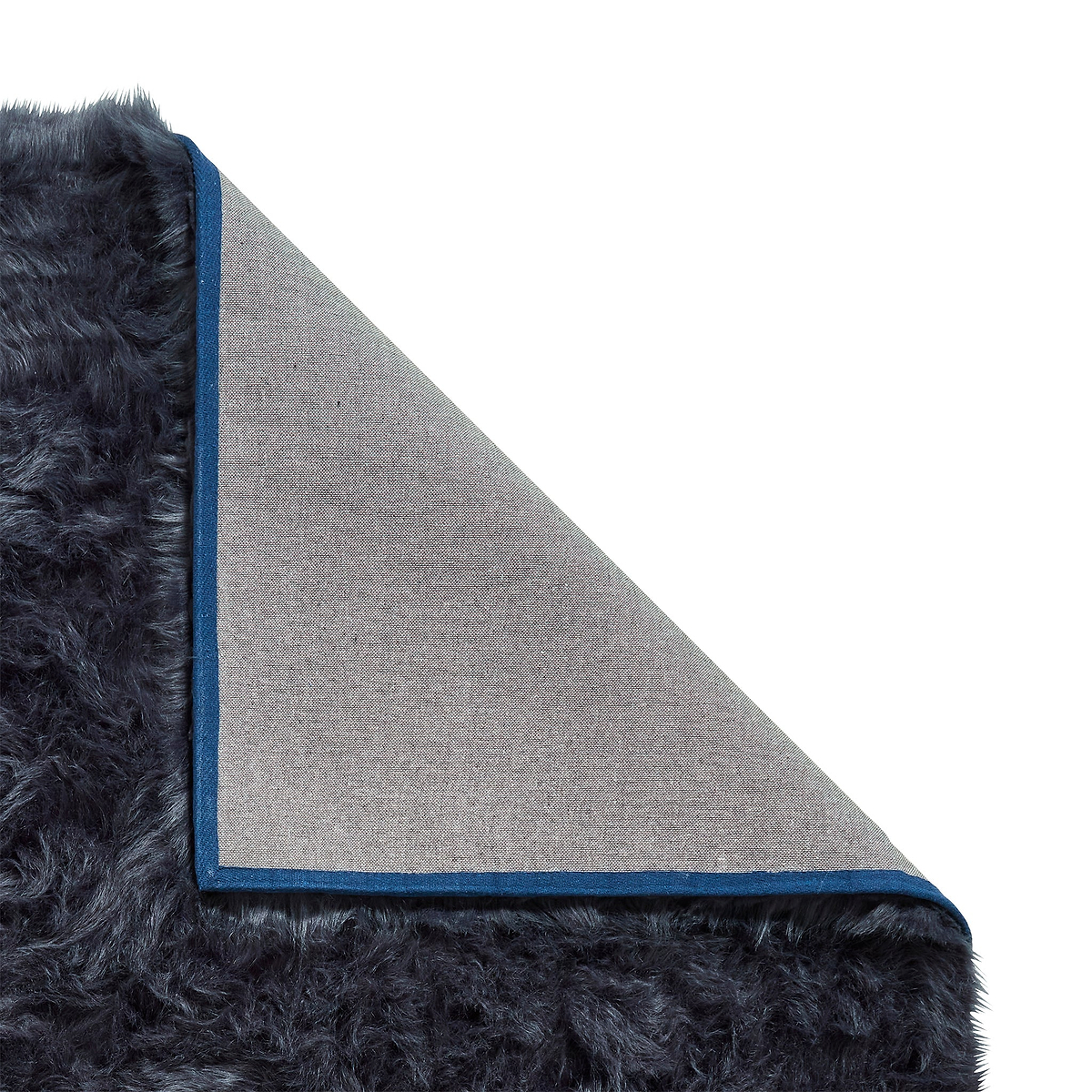 Mayfair Plain Shaggy Rug Navy from Roseland Furniture
