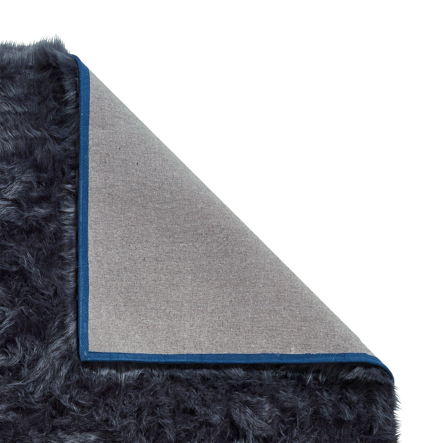 Mayfair Plain Shaggy Rug Navy from Roseland Furniture