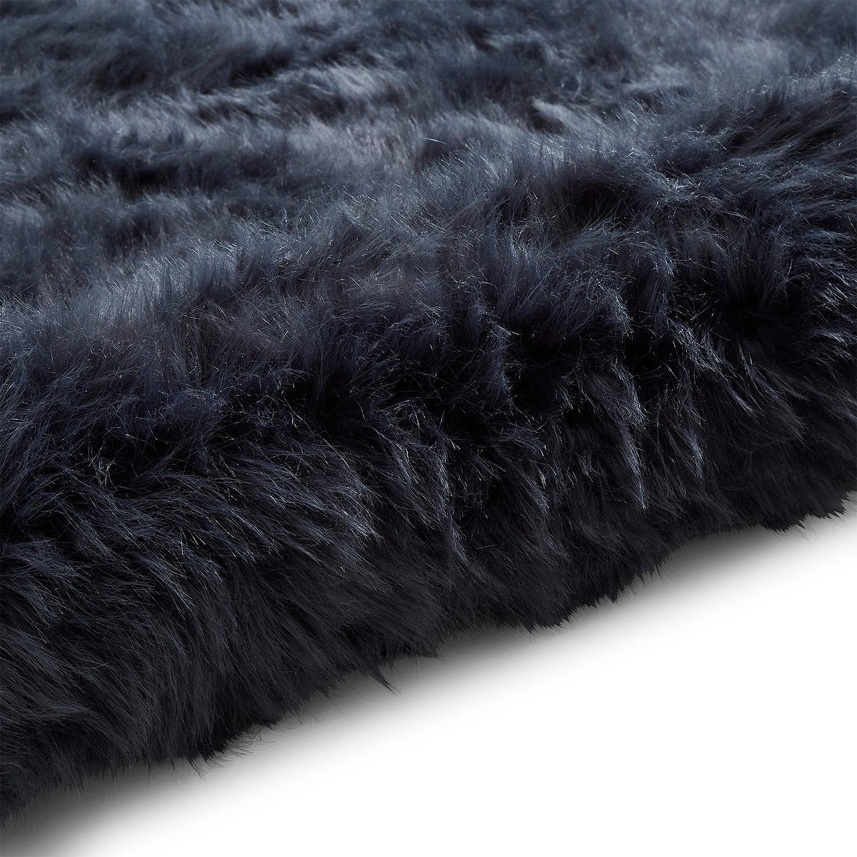 Mayfair Plain Shaggy Rug Navy from Roseland Furniture