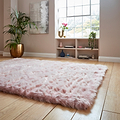 Mayfair Plain Shaggy Rug Pink from Roseland Furniture