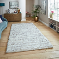 Mayfair Plain Shaggy Rug White from Roseland Furniture