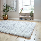 Mayfair Plain Shaggy Rug White from Roseland Furniture