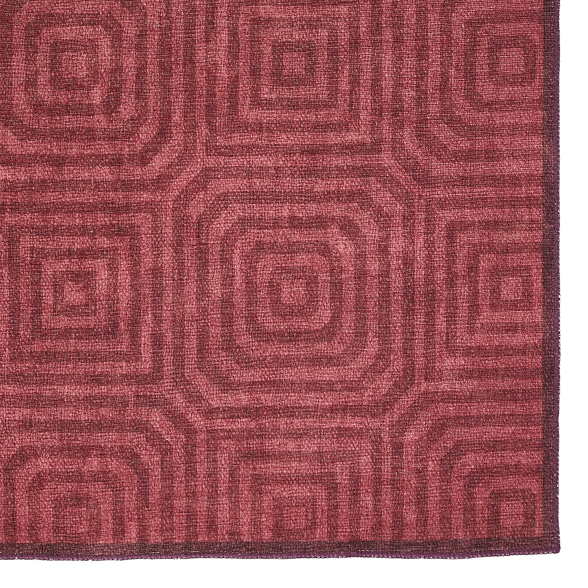 Cassetino Washable Flatweave Rug Red from Roseland Furniture