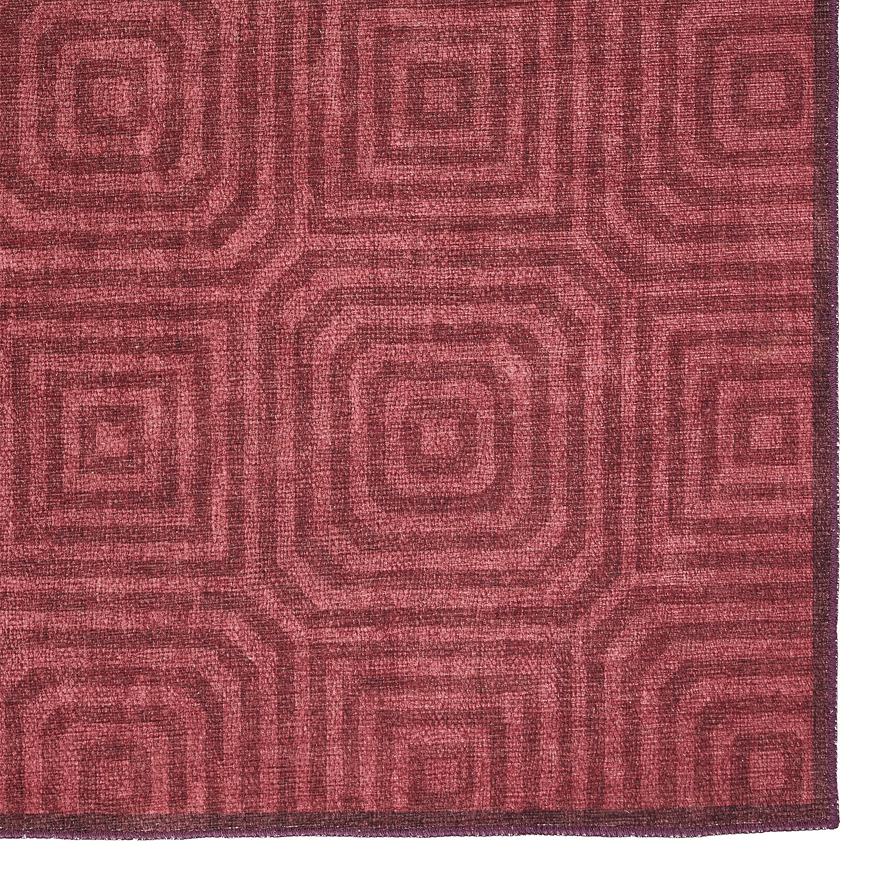 Cassetino Washable Flatweave Rug Red from Roseland Furniture