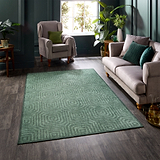 Cassetino Washable Flatweave Rug Green Close7 from Roseland Furniture