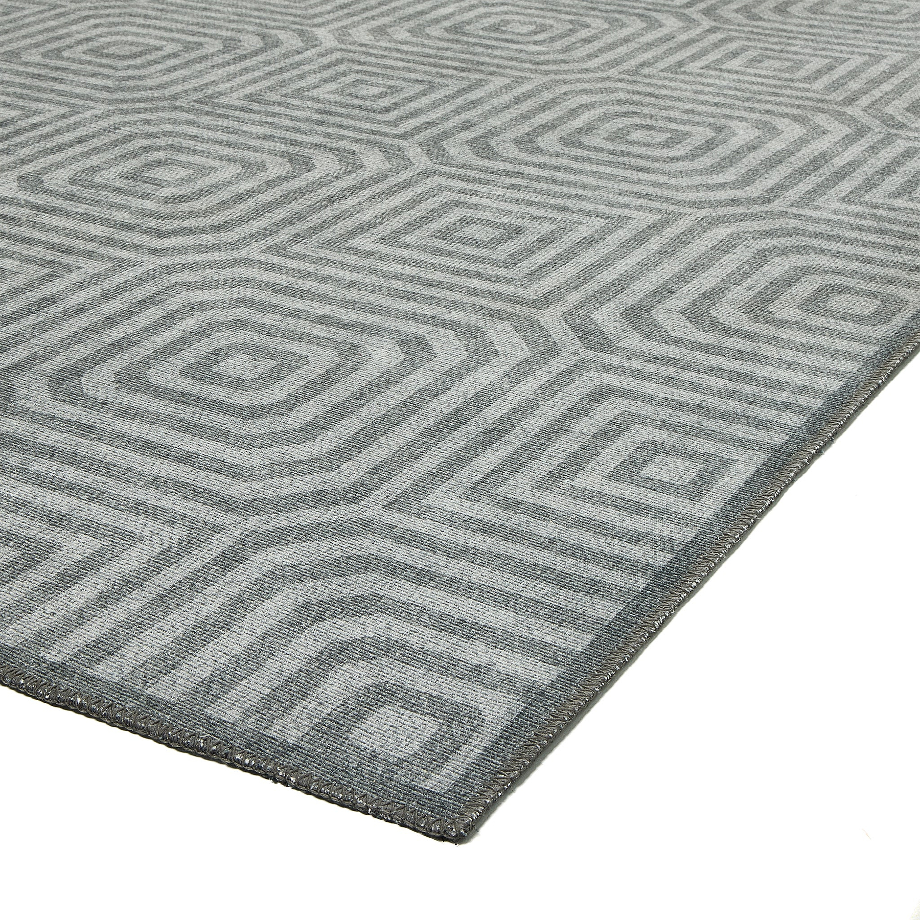 Cassetino Washable Flatweave Rug Grey from Roseland Furniture