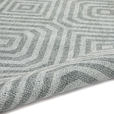 Cassetino Washable Flatweave Rug Grey from Roseland Furniture