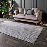Cassetino Washable Flatweave Rug Grey from Roseland Furniture