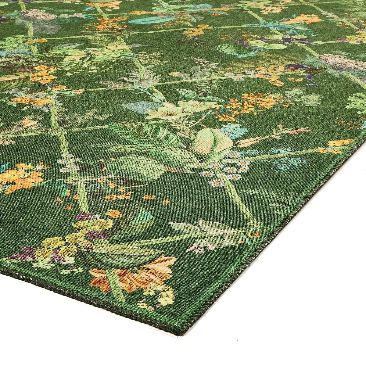Cotswold Washable Flatweave Rug Green from Roseland Furniture