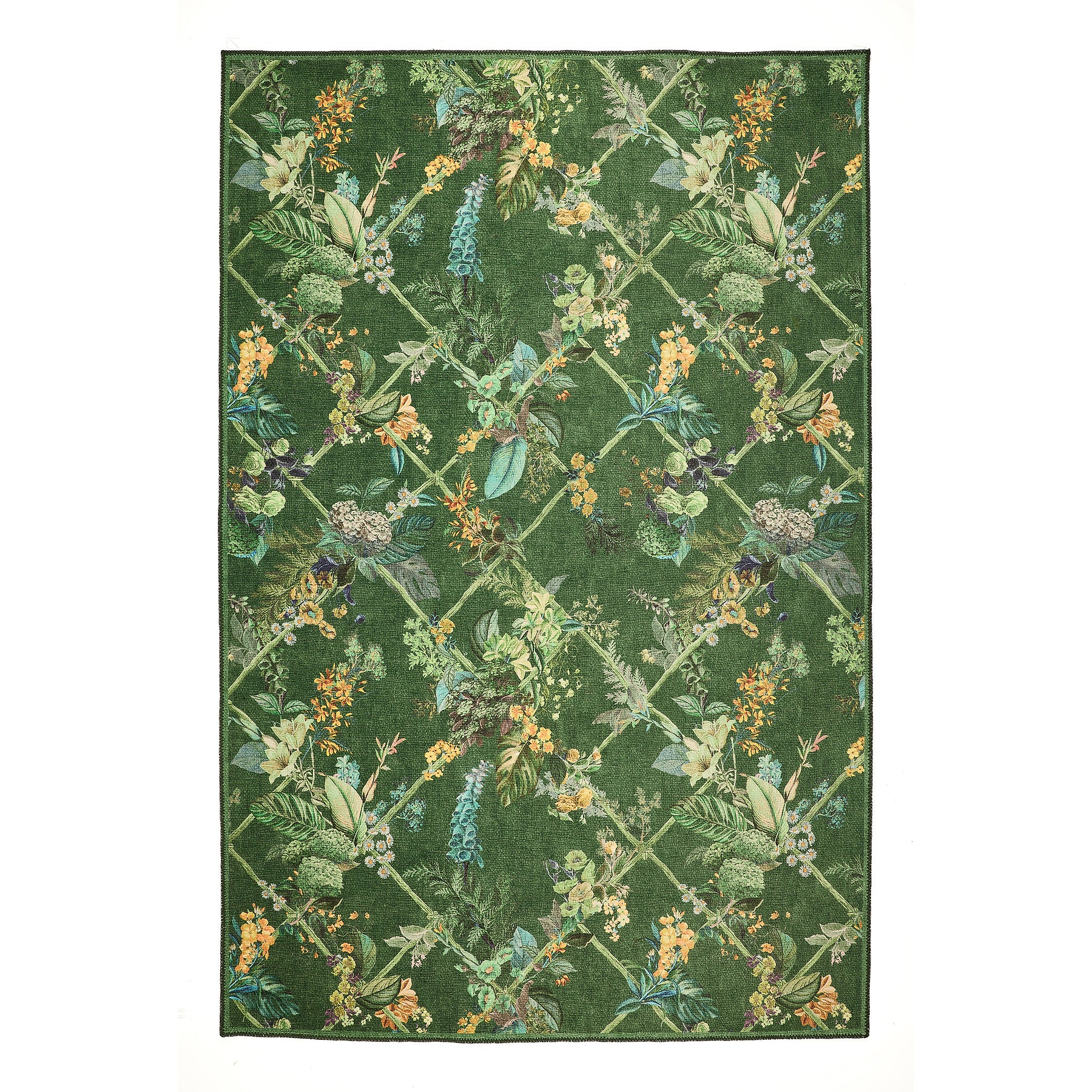 Cotswold Washable Flatweave Rug Green from Roseland Furniture