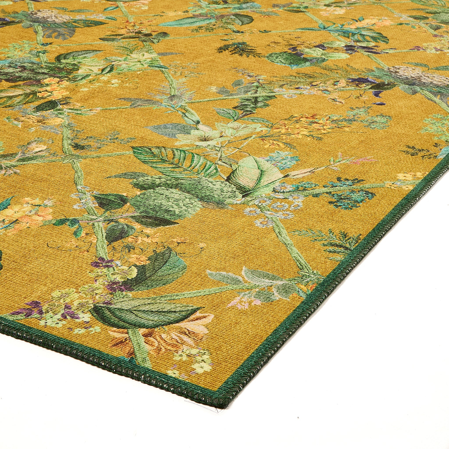 Cotswold Washable Flatweave Rug Yellow from Roseland Furniture