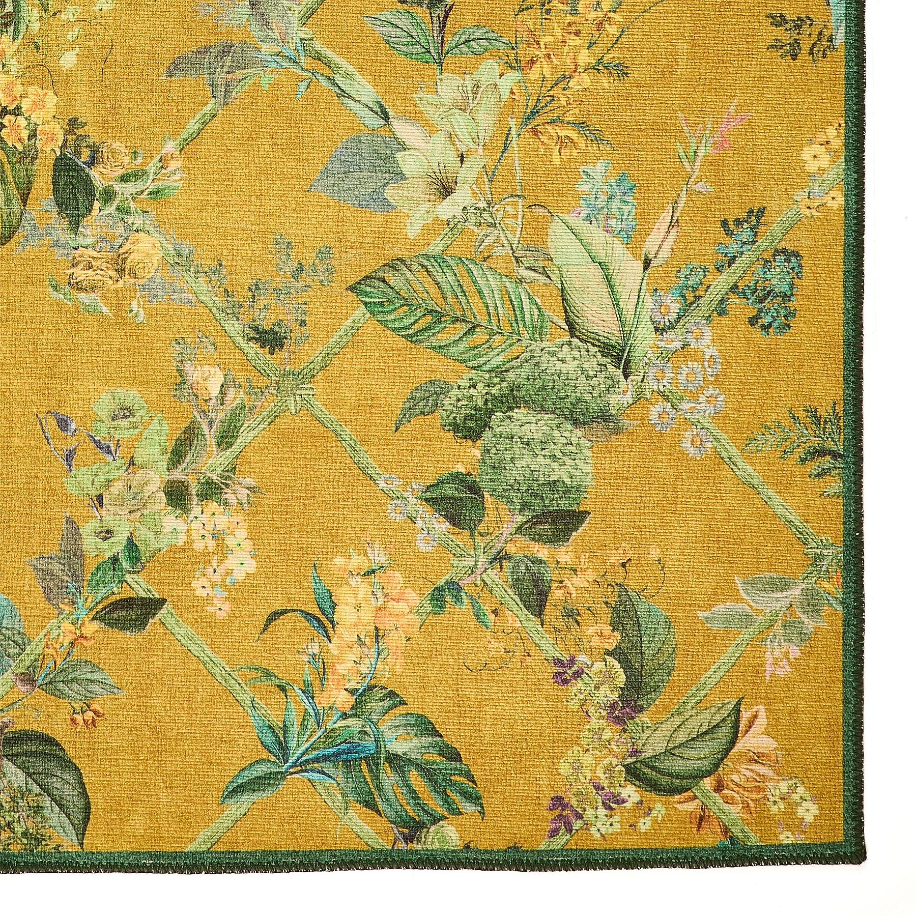 Cotswold Washable Flatweave Rug Yellow from Roseland Furniture