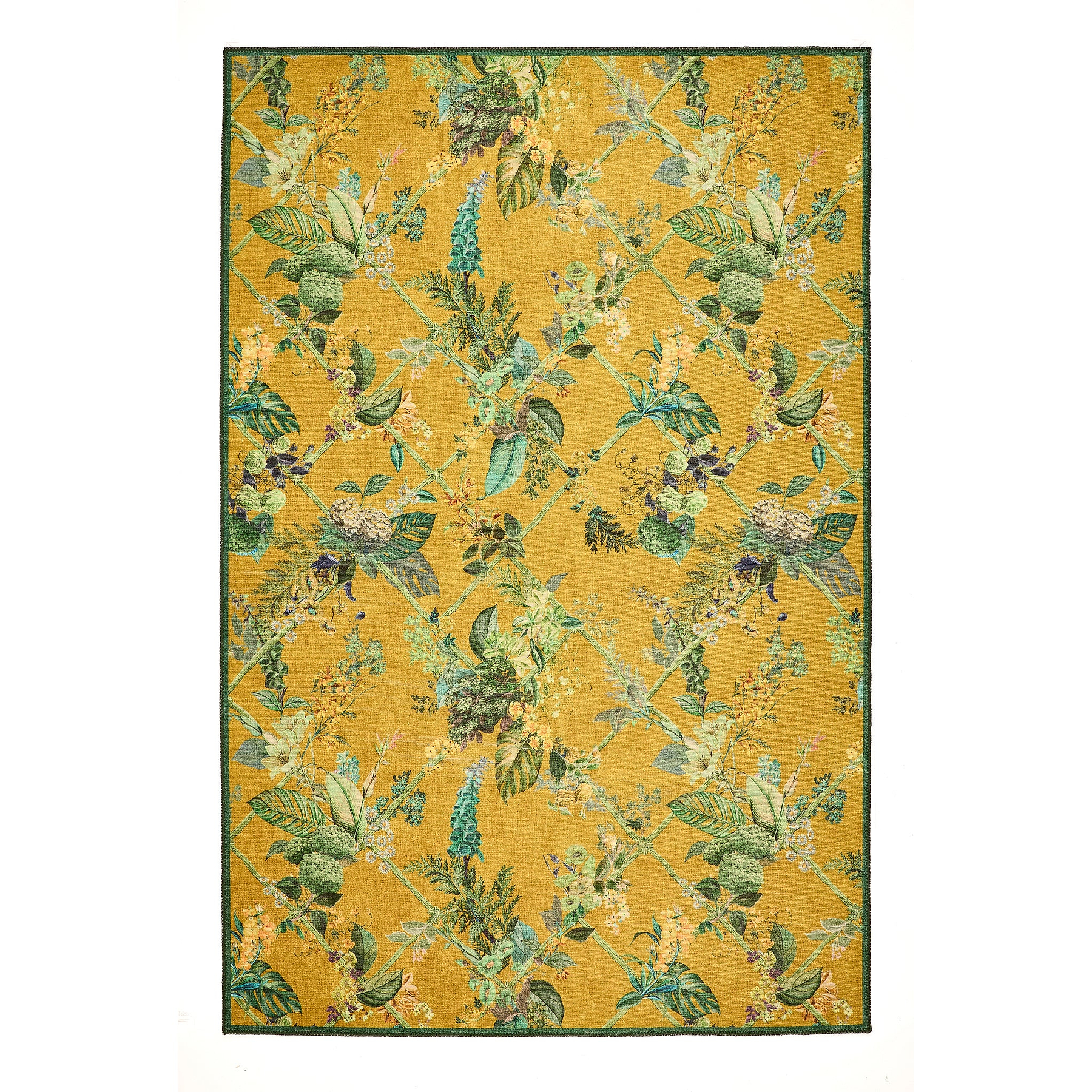 Cotswold Washable Flatweave Rug Yellow from Roseland Furniture