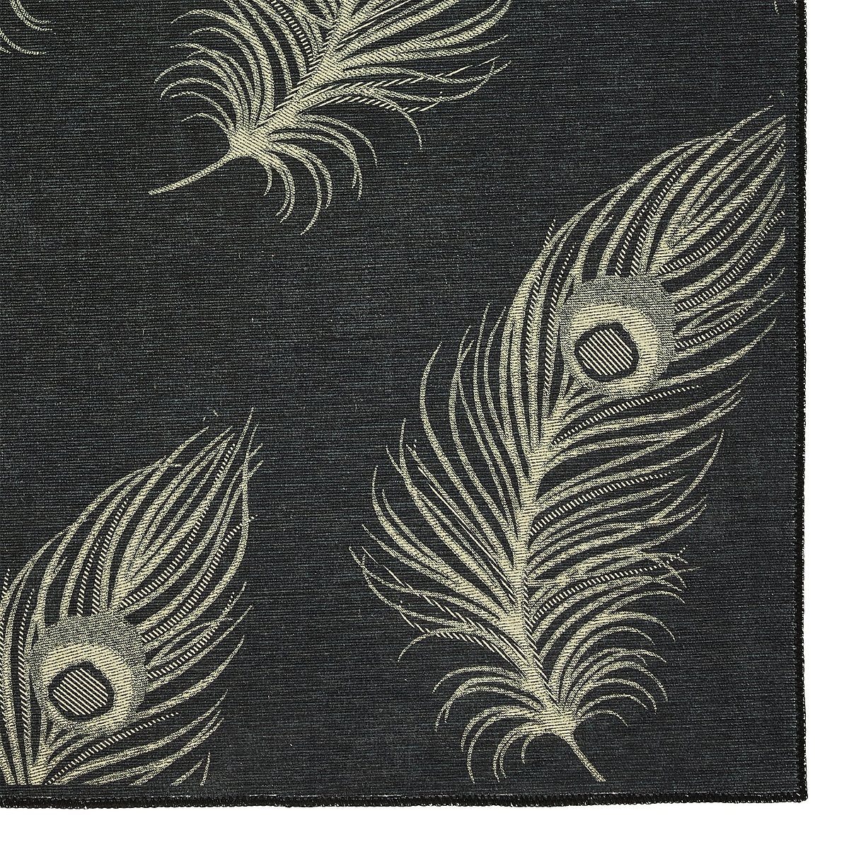 Dandy Washable Flatweave Rug Black from Roseland Furniture