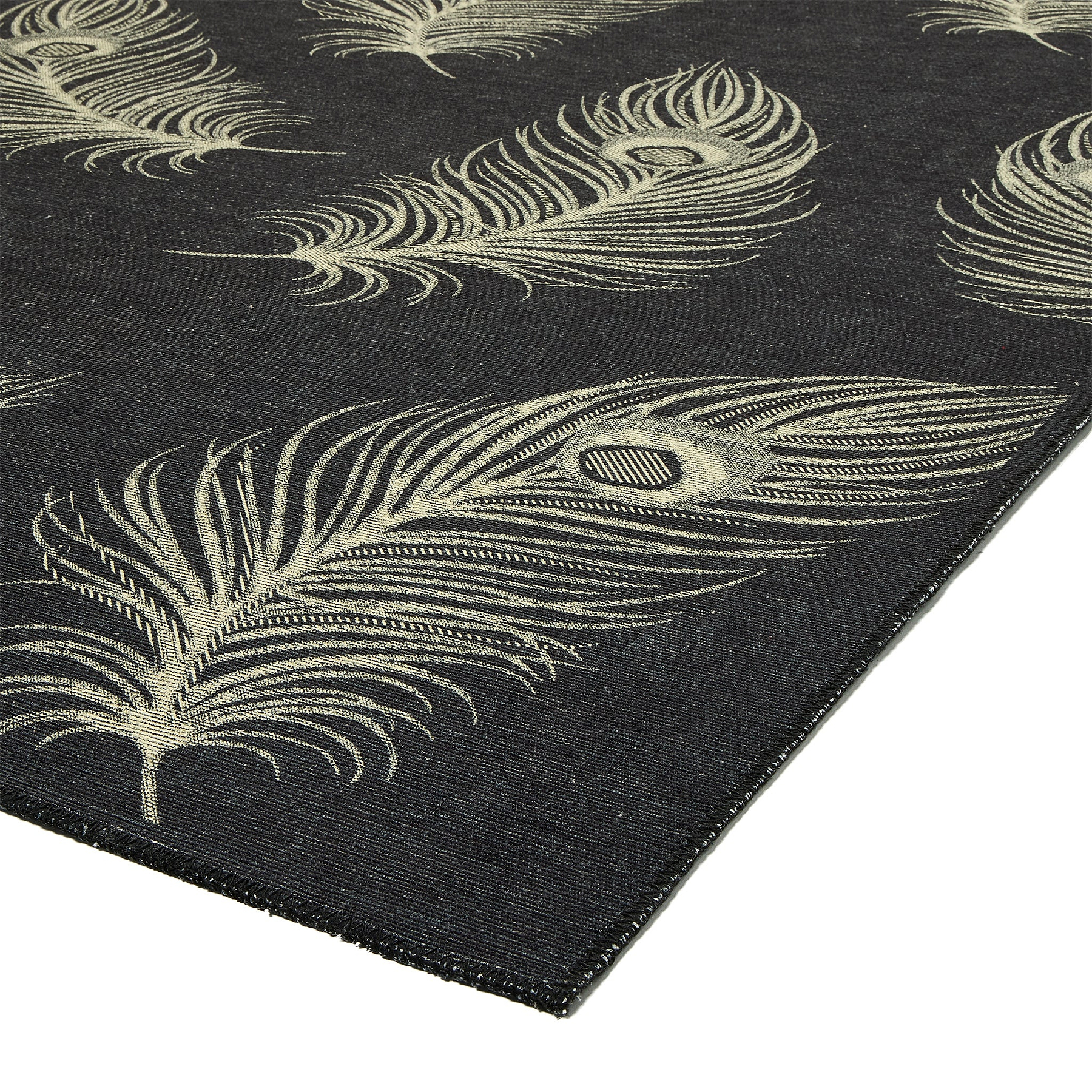 Dandy Washable Flatweave Rug Black from Roseland Furniture