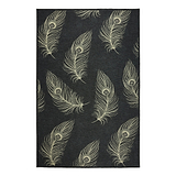 Dandy Washable Flatweave Rug Black from Roseland Furniture
