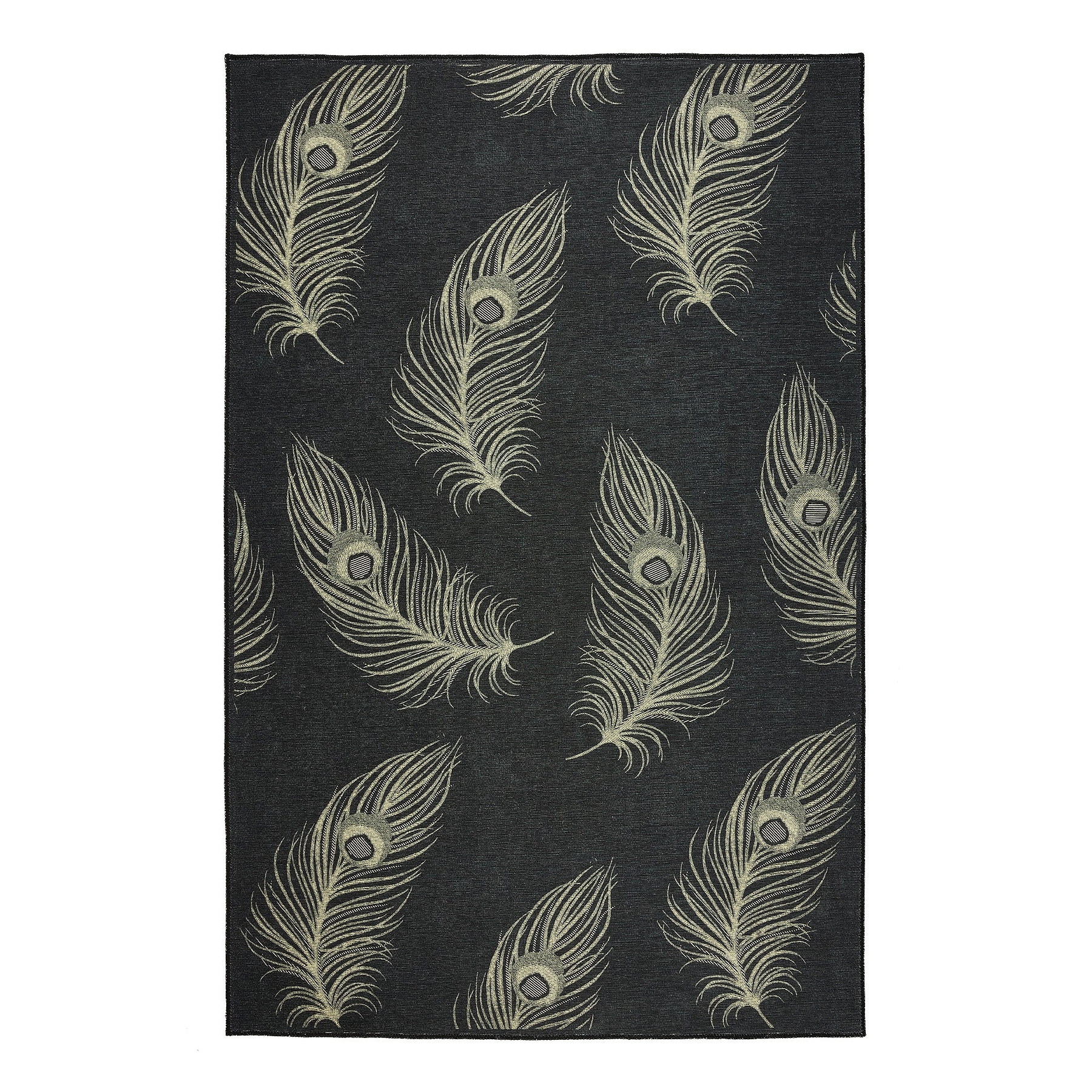 Dandy Washable Flatweave Rug Black from Roseland Furniture