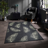 Dandy Washable Flatweave Rug Black from Roseland Furniture