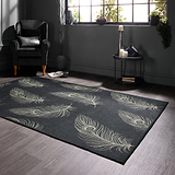 Dandy Washable Flatweave Rug Black from Roseland Furniture