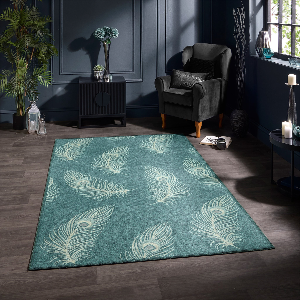 Dandy Washable Flatweave Rug Blue from Roseland Furniture