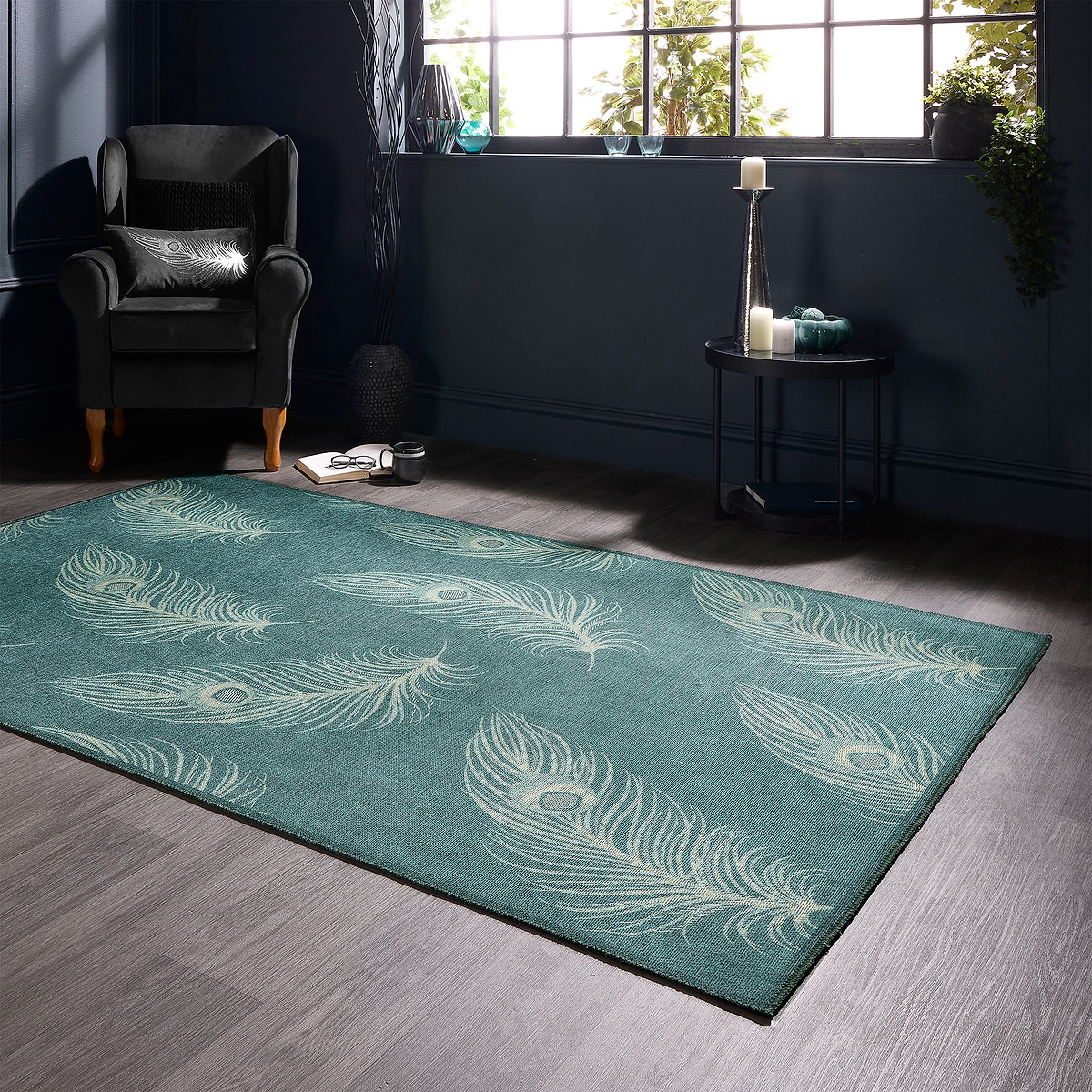 Dandy Washable Flatweave Rug Blue from Roseland Furniture
