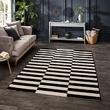 Dolce Vita Washable Flatweave Rug Black from Roseland Furniture