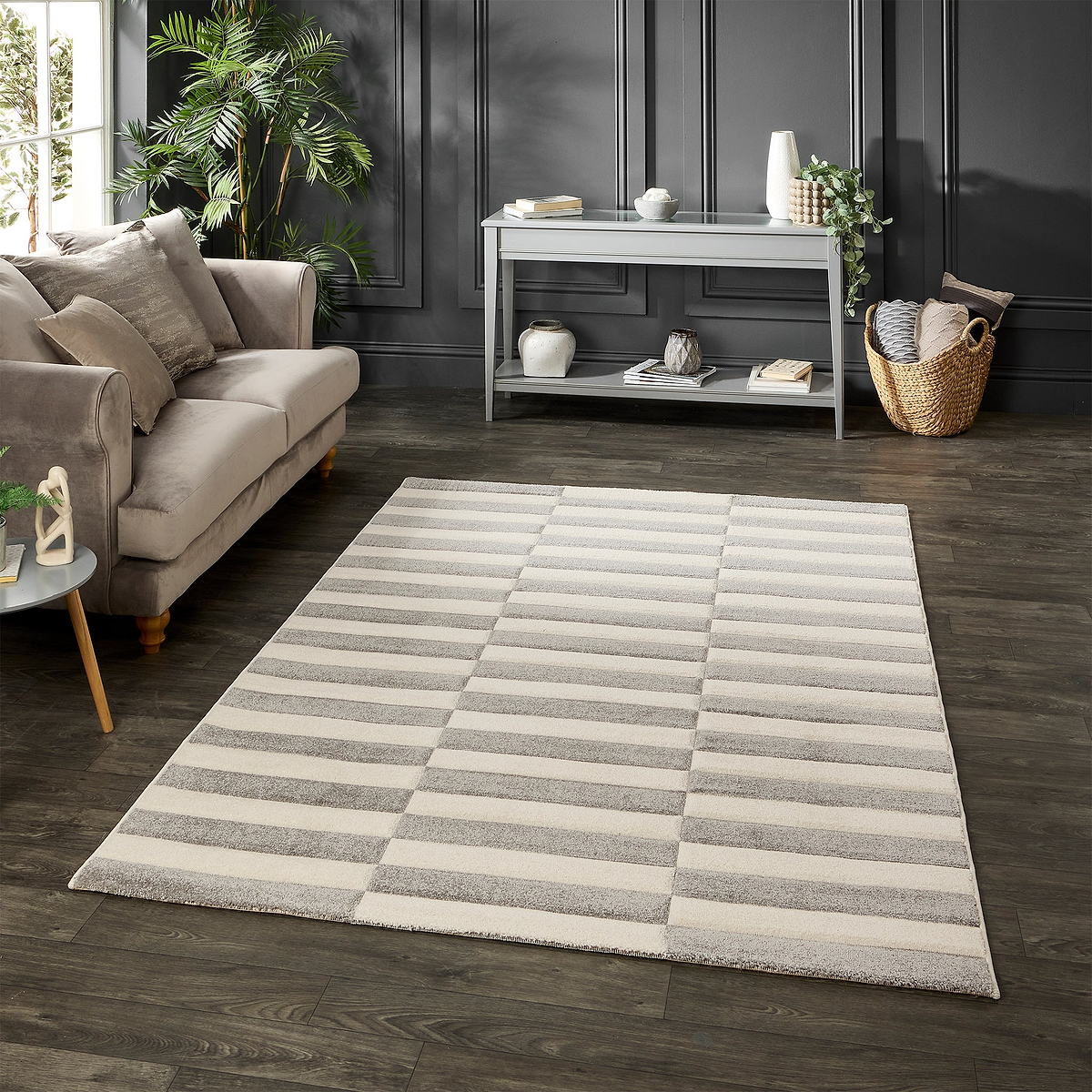 Dolce Vita Washable Flatweave Rug Grey from Roseland Furniture