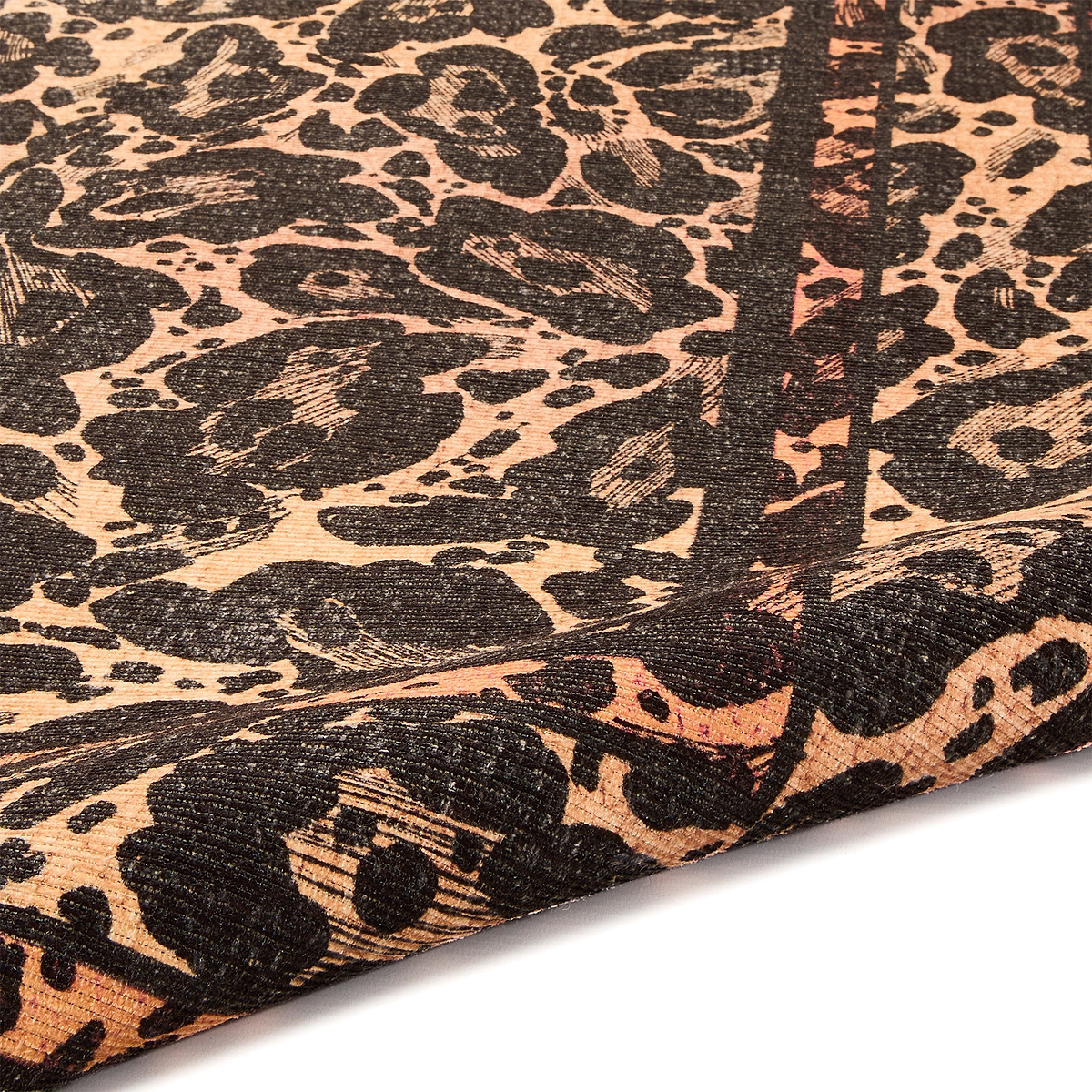 Leopard Washable Flatweave Rug Black from Roseland Furniture