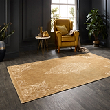 Sarabande Washable Flatweave Rug Gold from Roseland Furniture