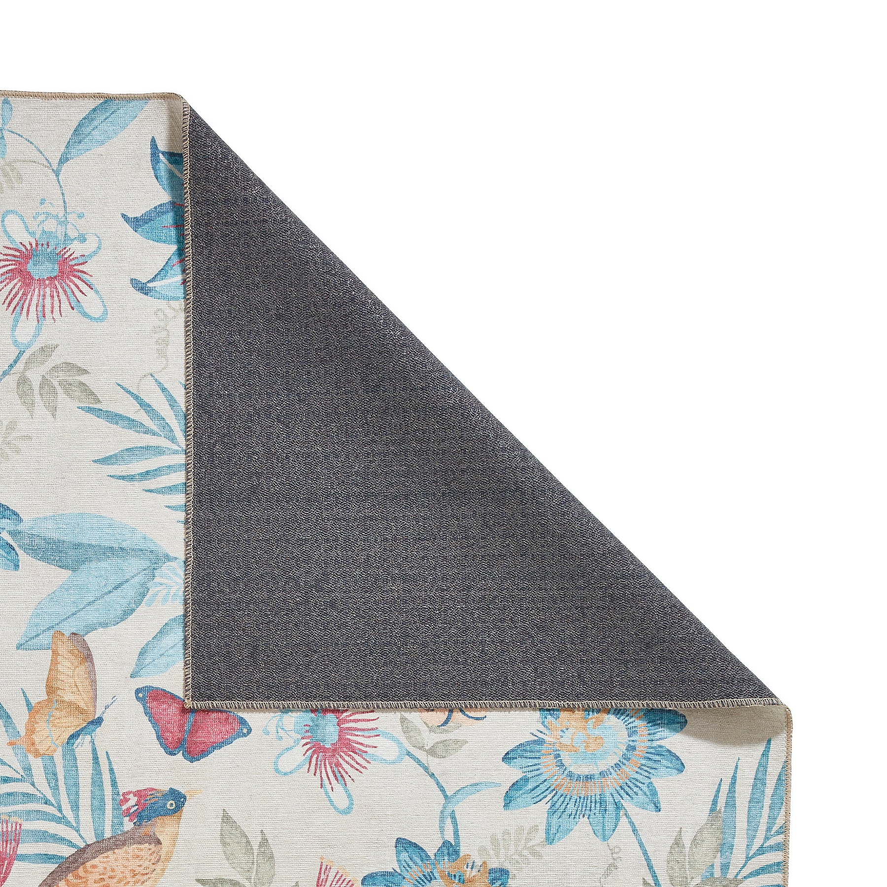 Amaya Tropical Birds Washable Rug Blue from Roseland Furniture