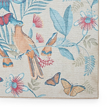 Amaya Tropical Birds Washable Rug Blue from Roseland Furniture